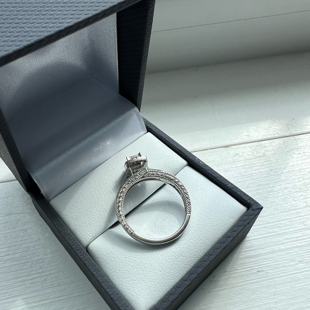 Affinity Diamonds Sterling Silver Engagement Ring - image 2